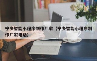 蓬莱宁乡智能小程序制作厂家（宁乡智能小程序制作厂家电话）
